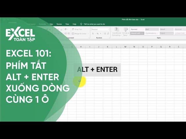 8 cách xuống dòng trong Excel đầy đủ các phương thức