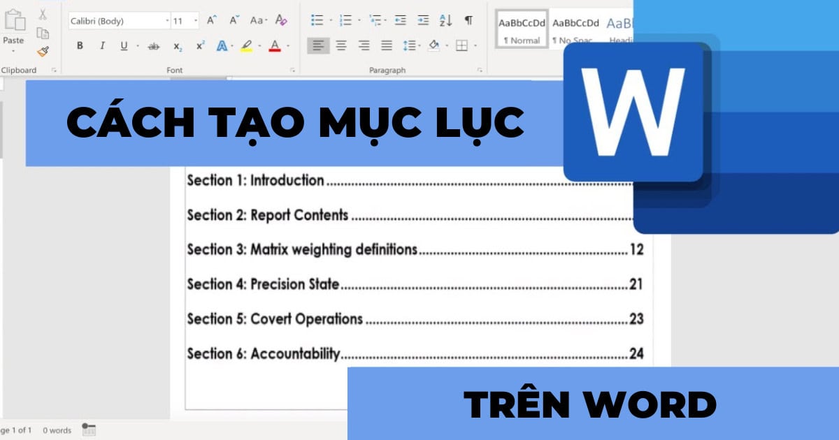 Hướng dẫn cách tạo mục lục trong Word nhanh chóng