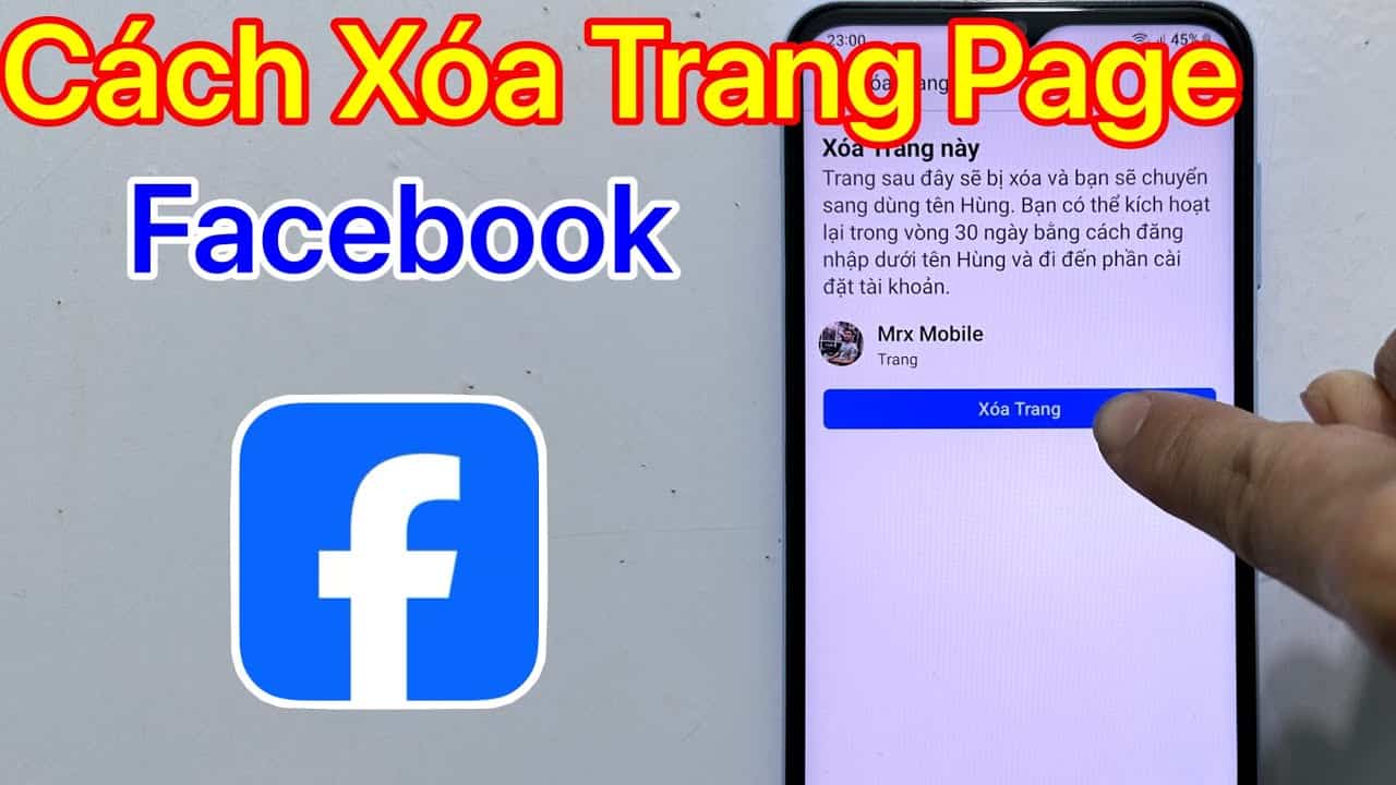 Cách xóa trang Fanpage trên Facebook, Xóa trang cá nhân phụ Facebook