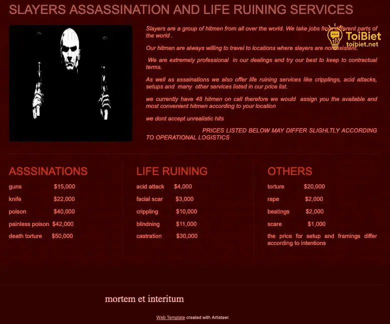 Hitman Service – Dịch vụ giết thuê