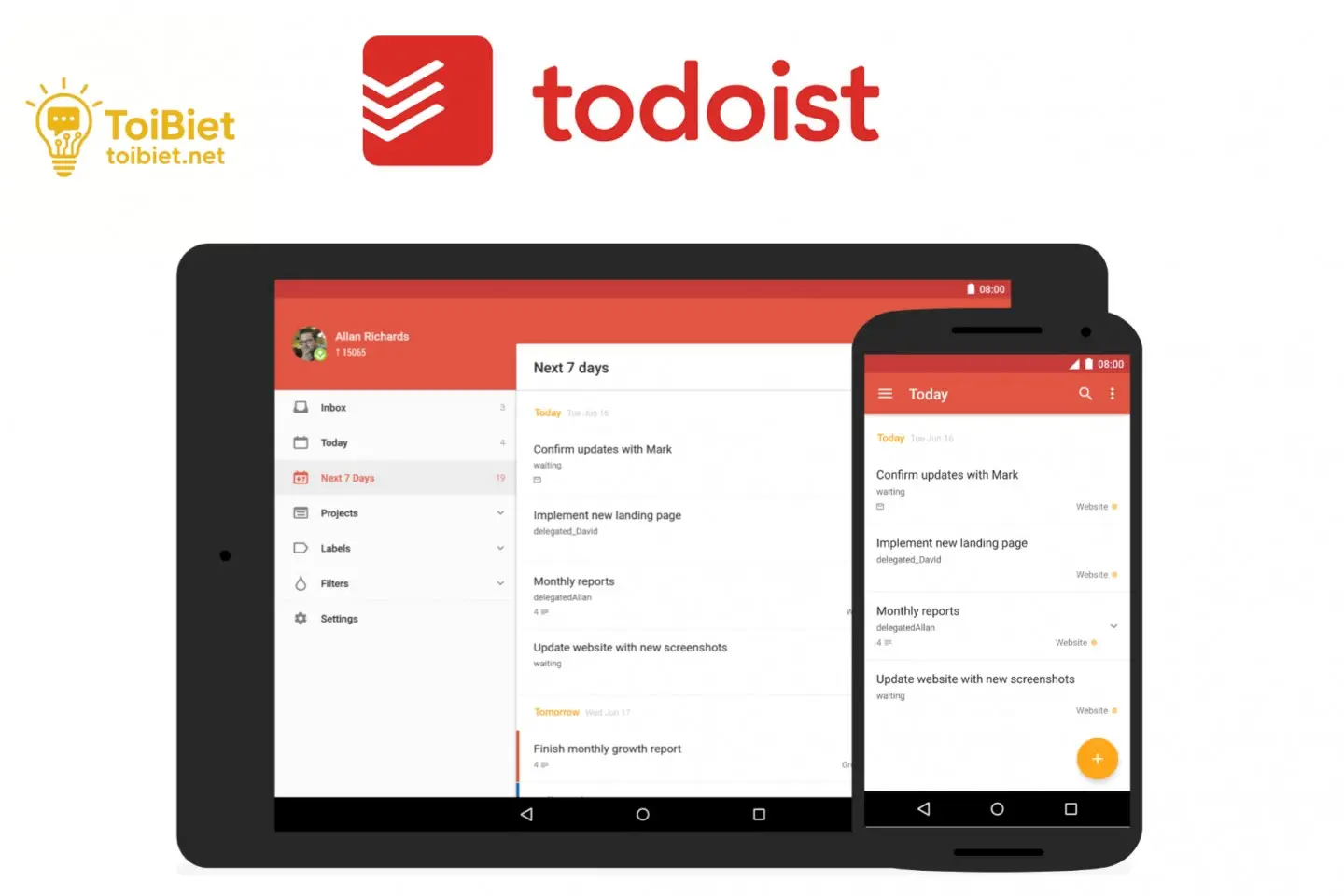 Todoist - Ứng dụng quản lý công việc đa năng