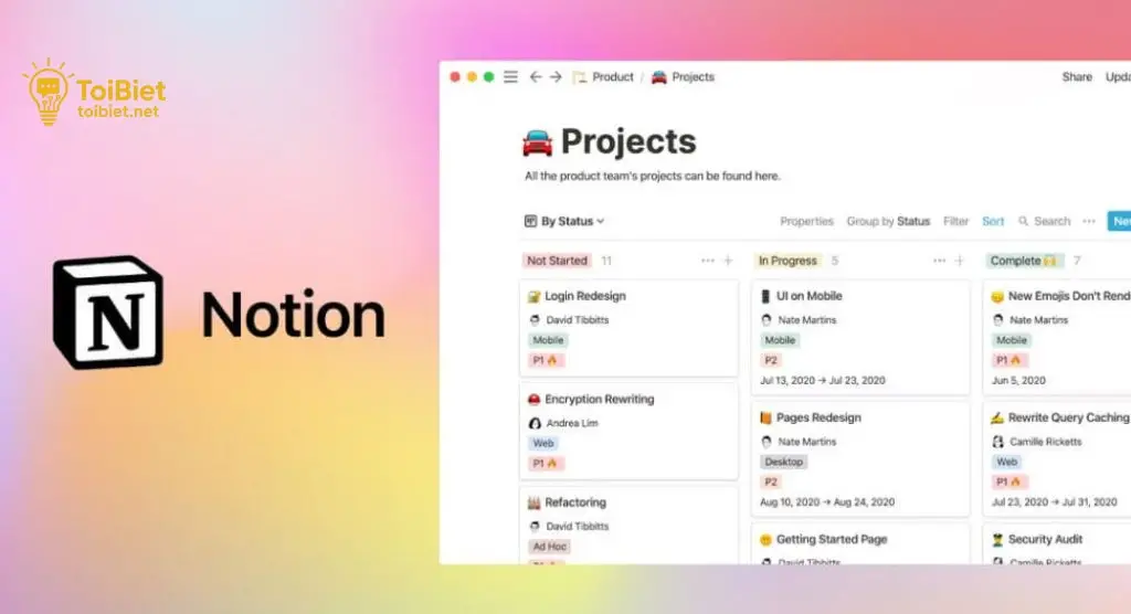 Notion - Nền tảng ghi chú và quản lý đa năng
