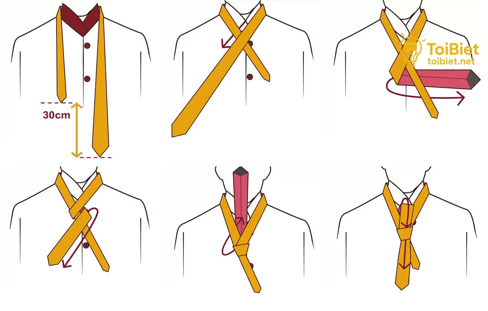 Các Kiểu Thắt Cà Vạt Nhanh Chóng Và Dễ Thực Hiện