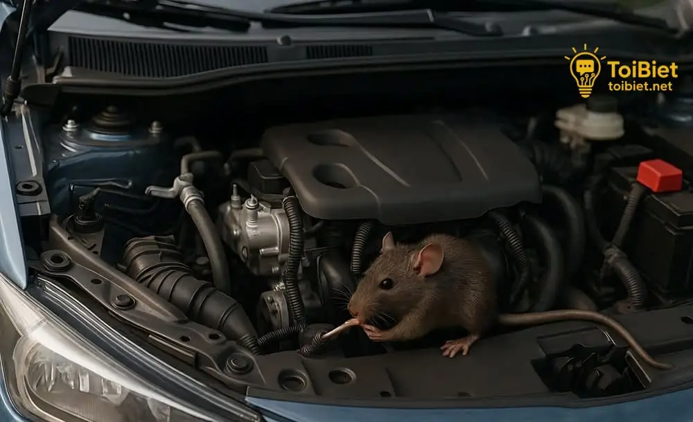 Treo Túi Nồng Độ Cao Để Đuổi Chuột Khỏi Khoang Máy 2 duoi chuot khoi khoang may 696de25a82715